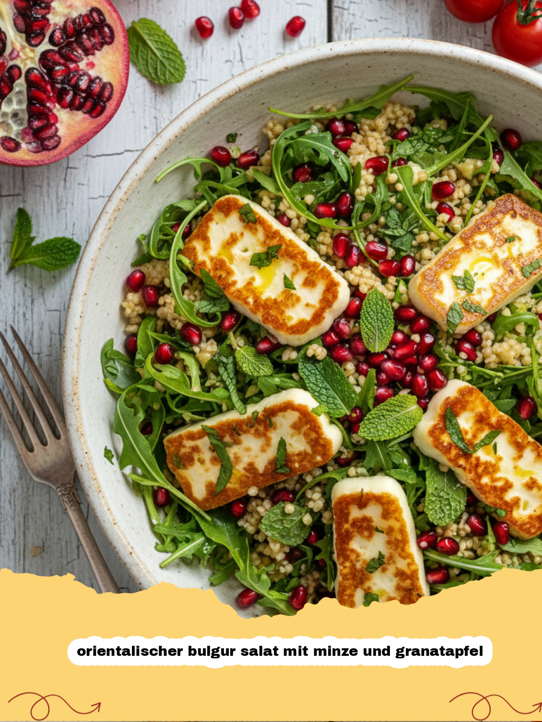 Orientalischer Bulgur Salat mit Minze und Granatapfel – Ein Fest der Sinne