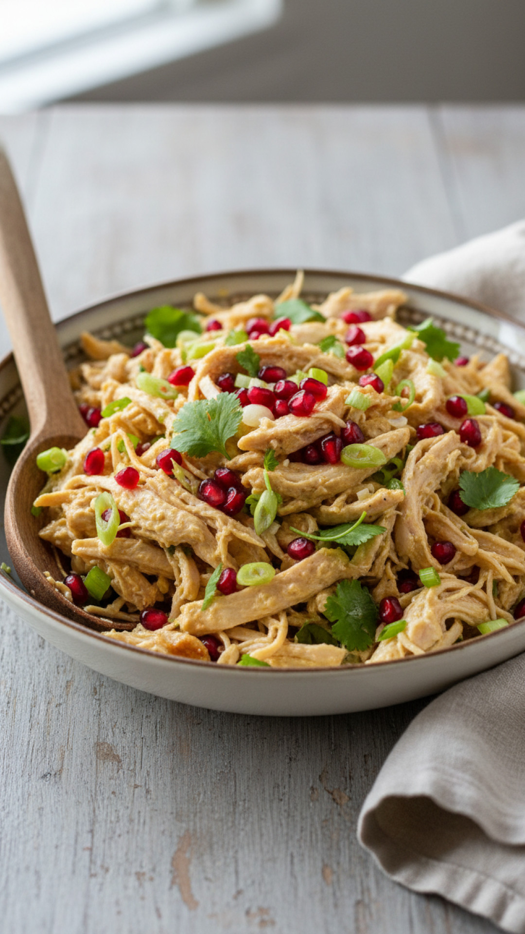 Orientalischer Hähnchensalat mit Granatapfel Preparation