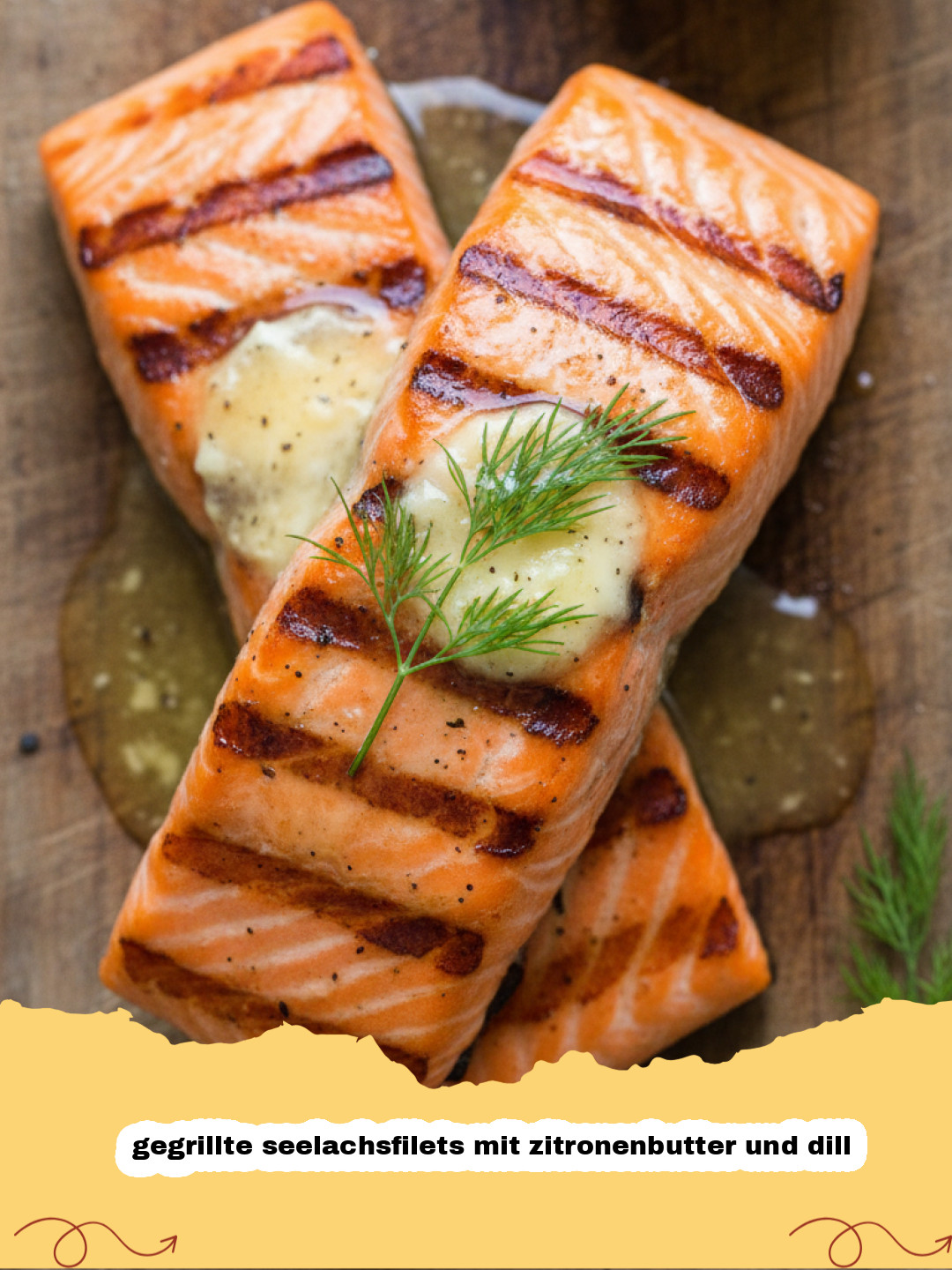 Gegrillte Seelachsfilets mit Zitronenbutter und Dill: Das perfekte Sommerrezept