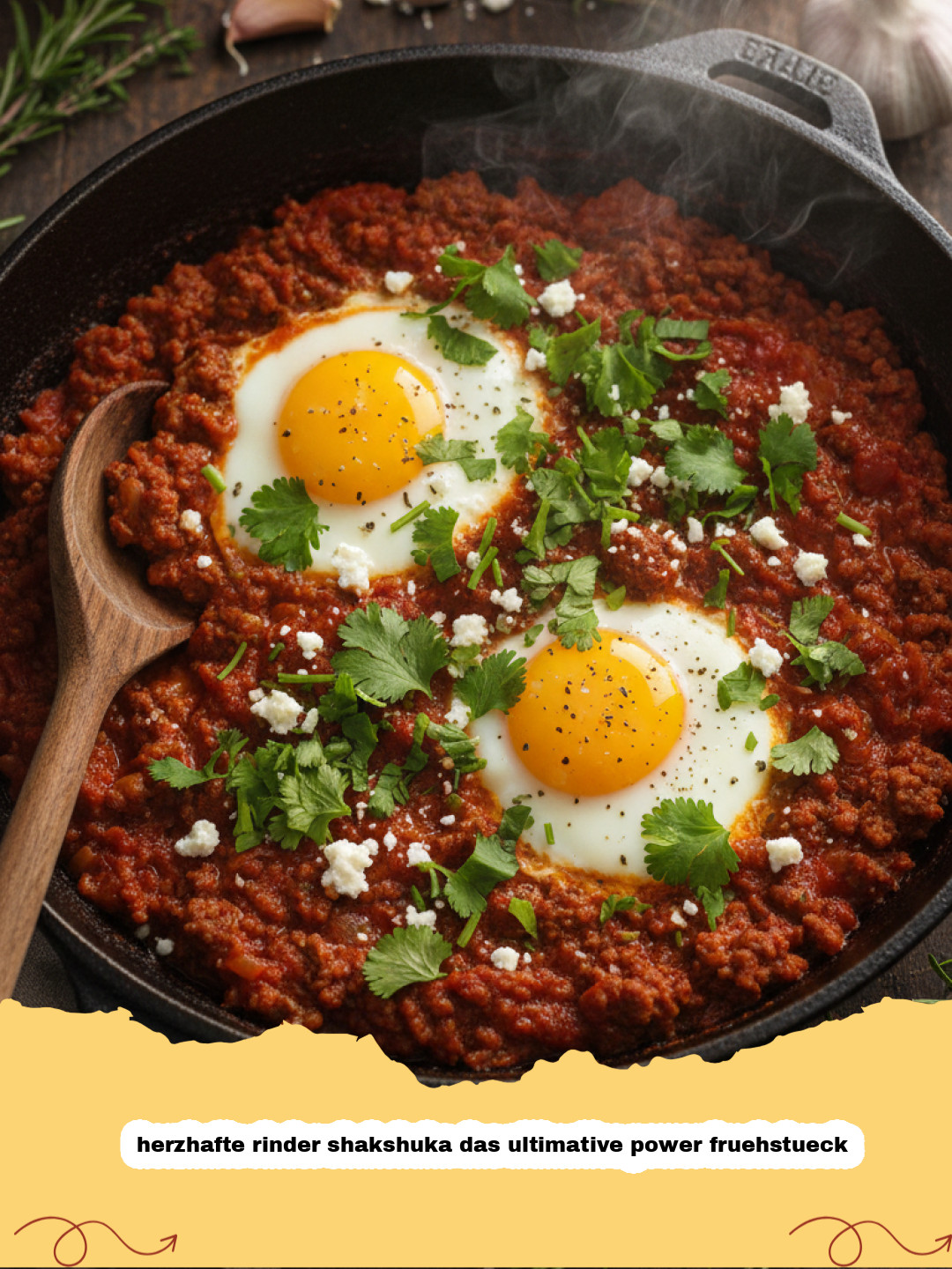 Herzhafte Rinder Shakshuka: Das Ultimative Power Frühstück, das Sie satt macht!