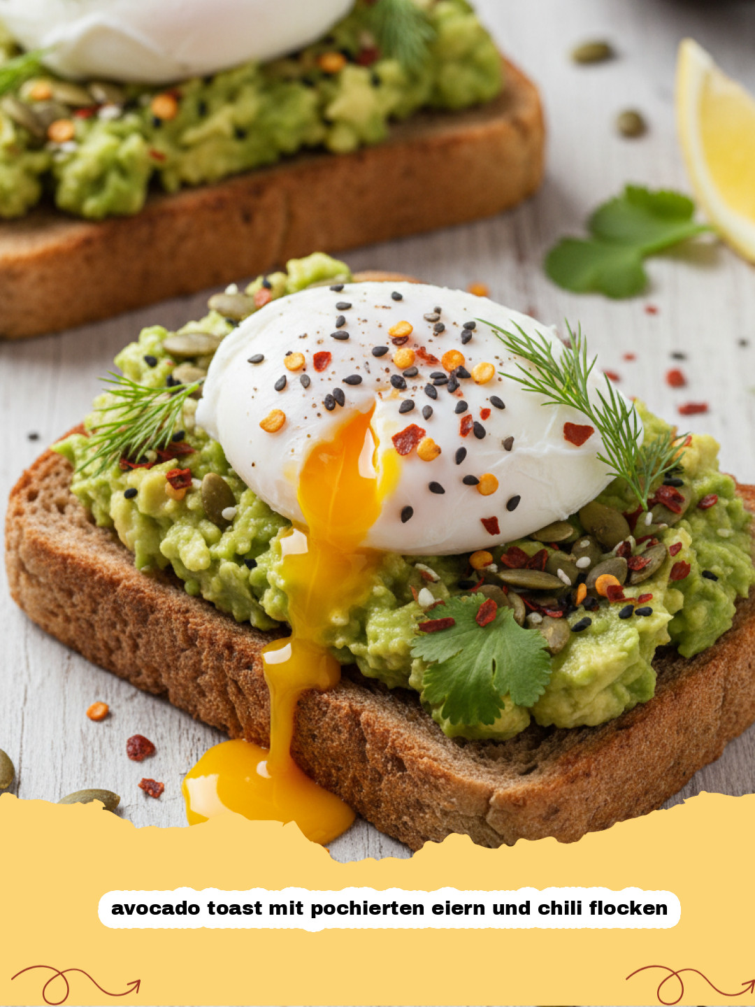 Der ultimative Avocado Toast mit pochierten Eiern und Chili Flocken: Ein Frühstücks-Klassiker neu interpretiert