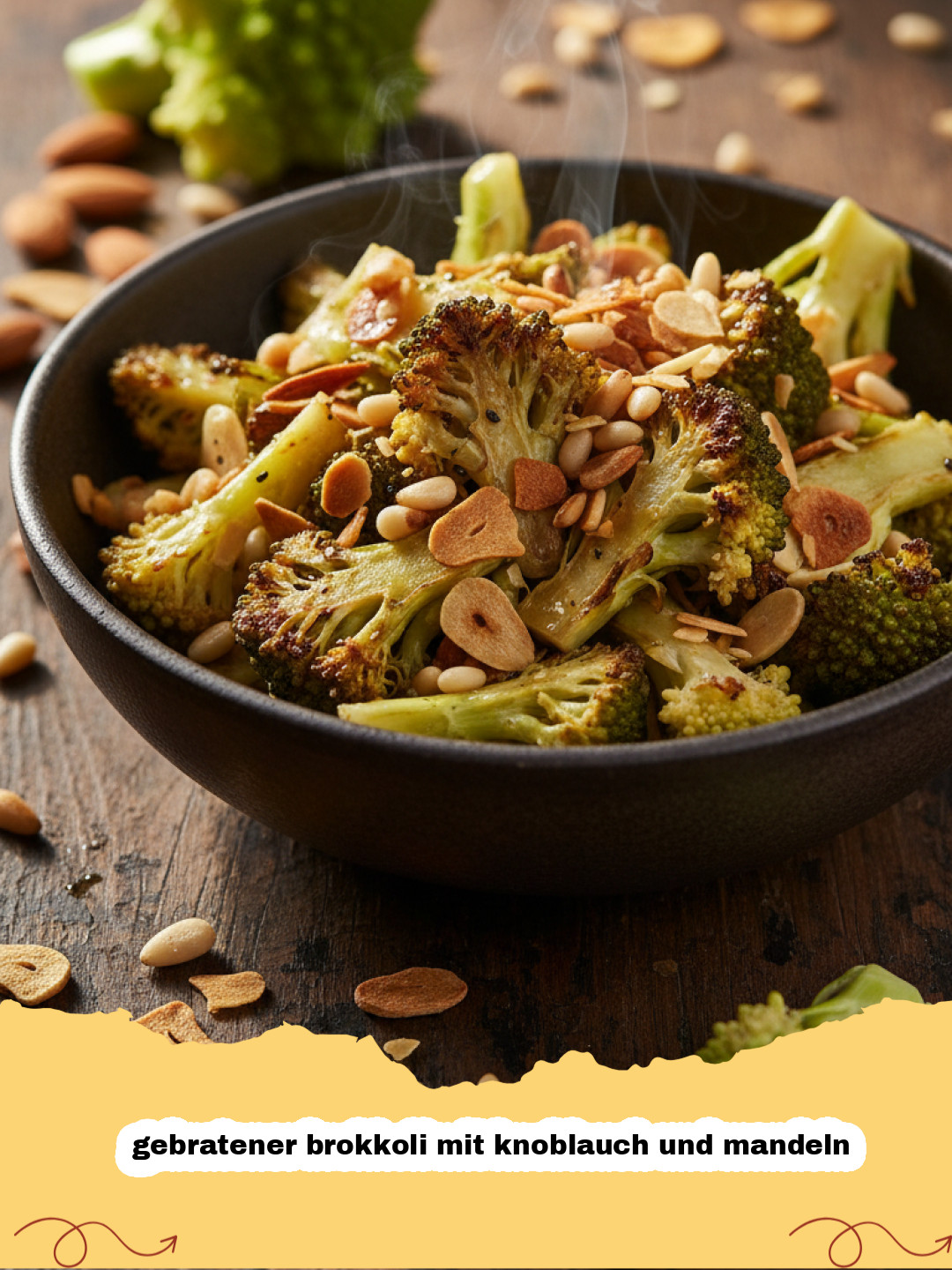 Gebratener Brokkoli mit Knoblauch und Mandeln: Das schnelle & gesunde Rezept