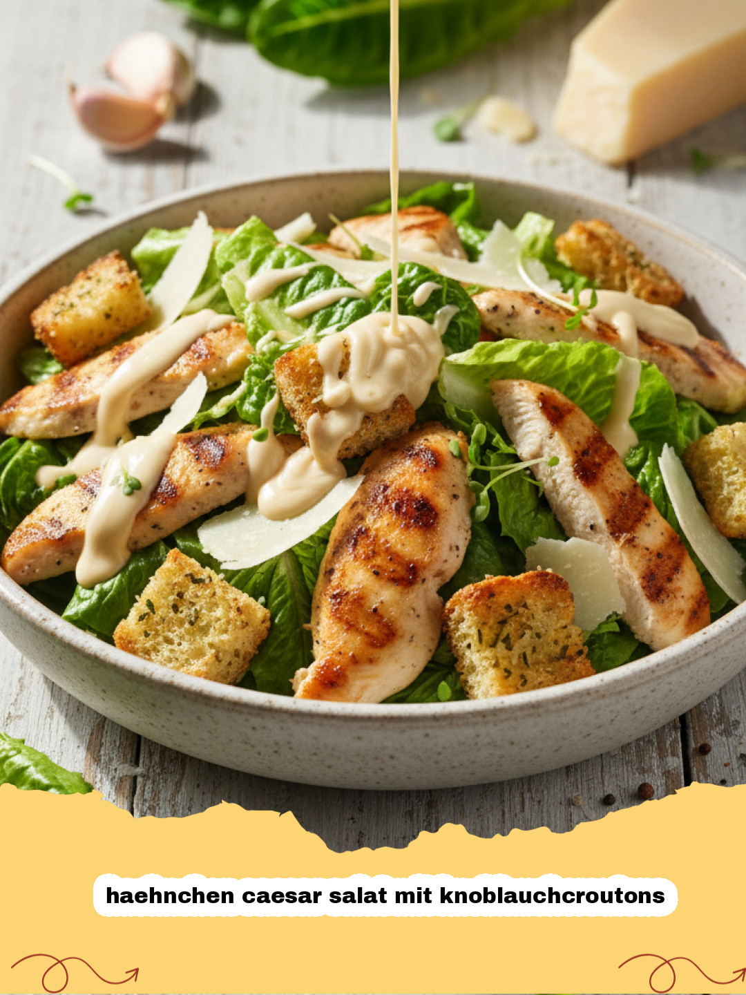 Das Ultimative Rezept: Saftiger Hähnchen Caesar Salat mit Knoblauchcroutons