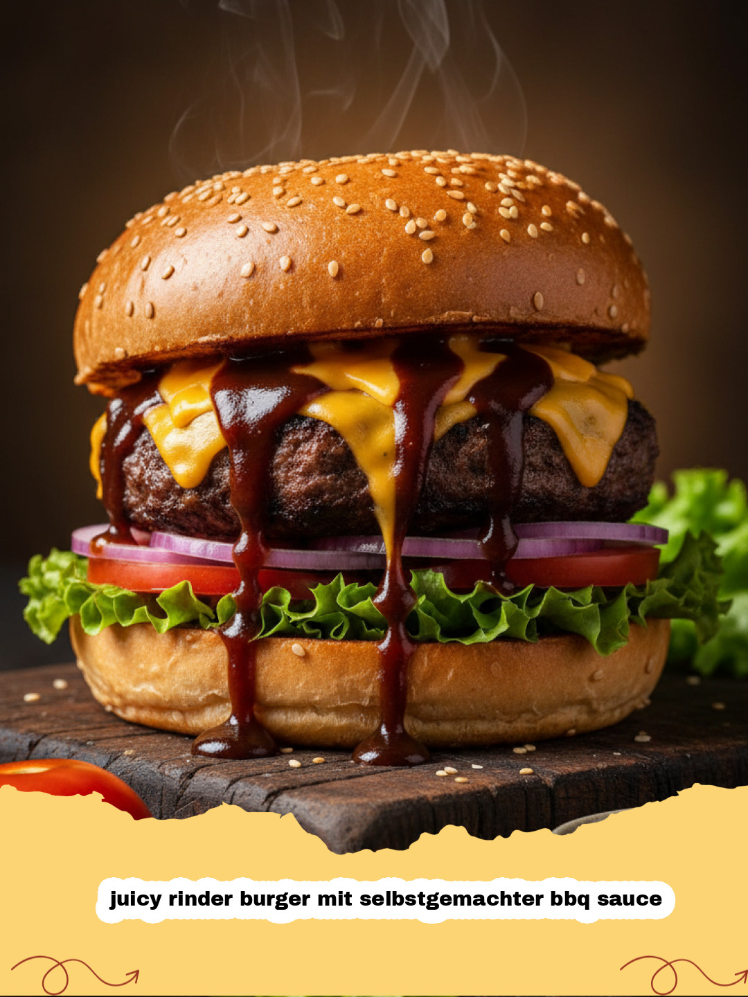 Der ultimative Juicy Rinder Burger mit selbstgemachter BBQ Sauce für Genießer