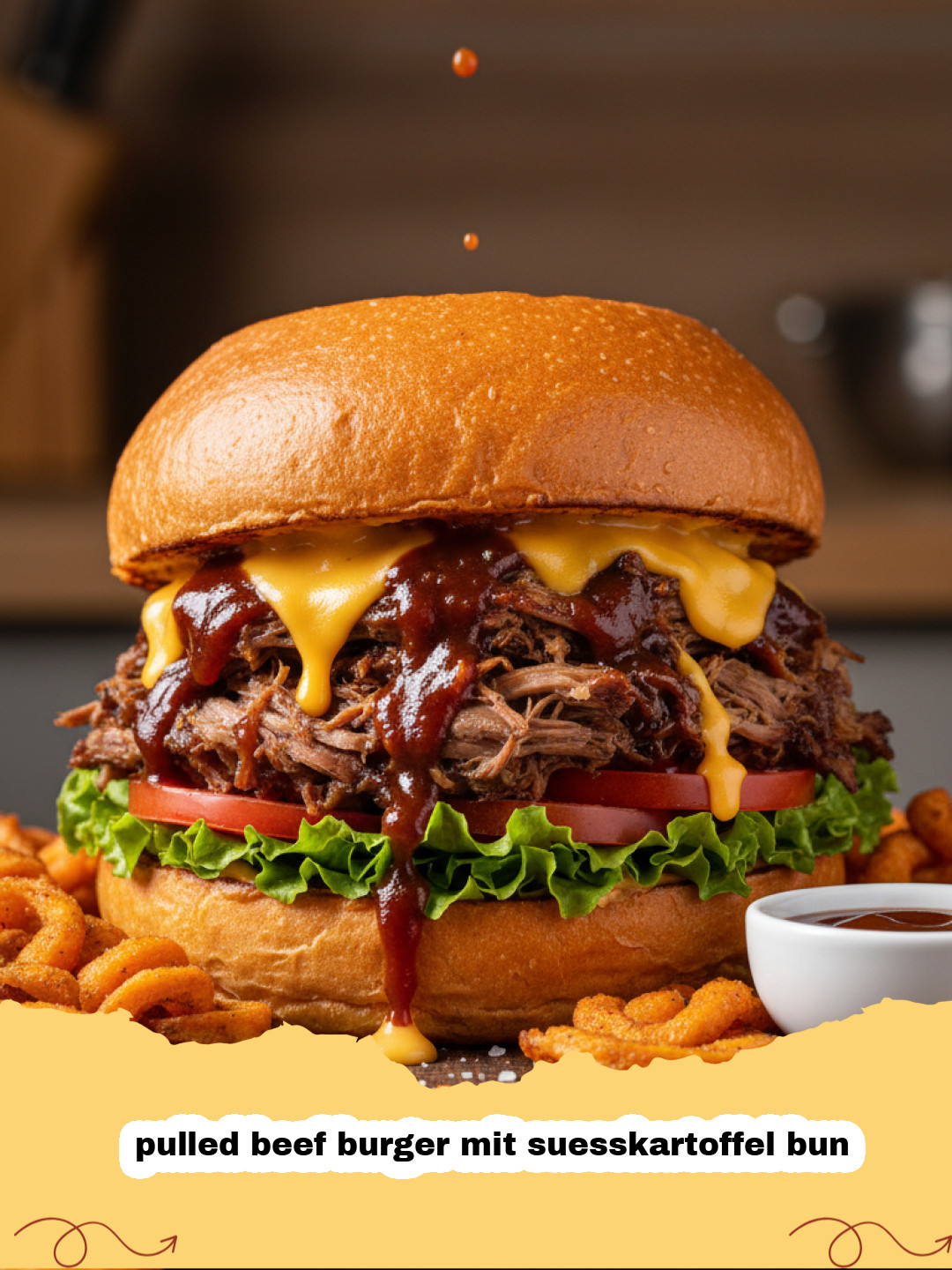 Der Ultimative Pulled Beef Burger mit Süßkartoffel Bun: Ein Genuss ohne Reue!
