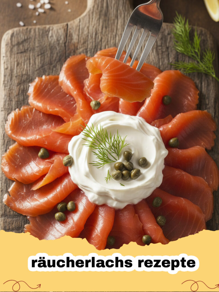 räucherlachs rezepte - Schön angerichtete Räucherlachs-Röllchen mit Dill auf einem weißen Teller