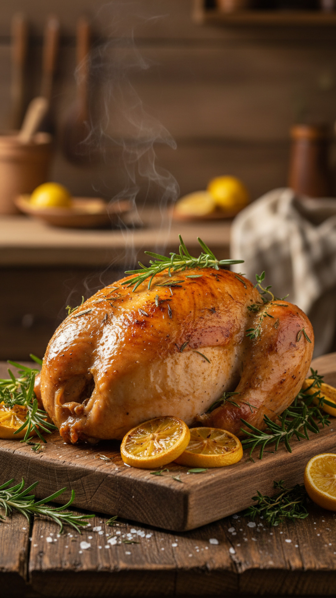 Saftige Putenbrust im Ofen mit Kräutern und Zitrone Preparation