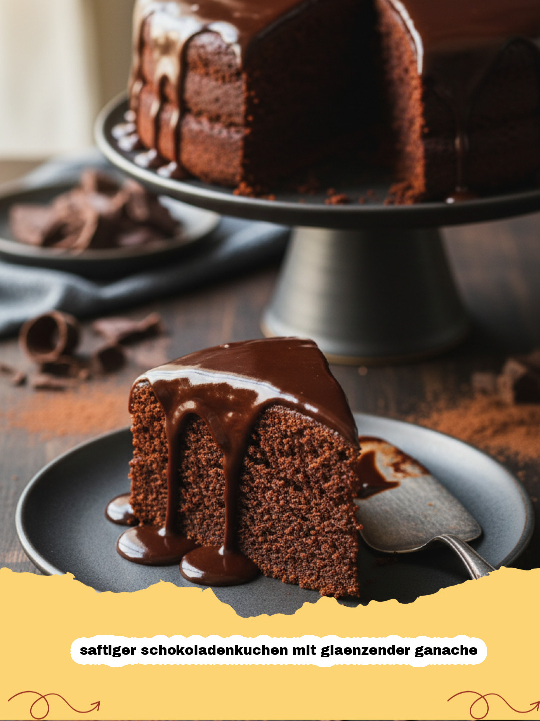 Das Ultimative Rezept für Saftigen Schokoladenkuchen mit Glänzender Ganache
