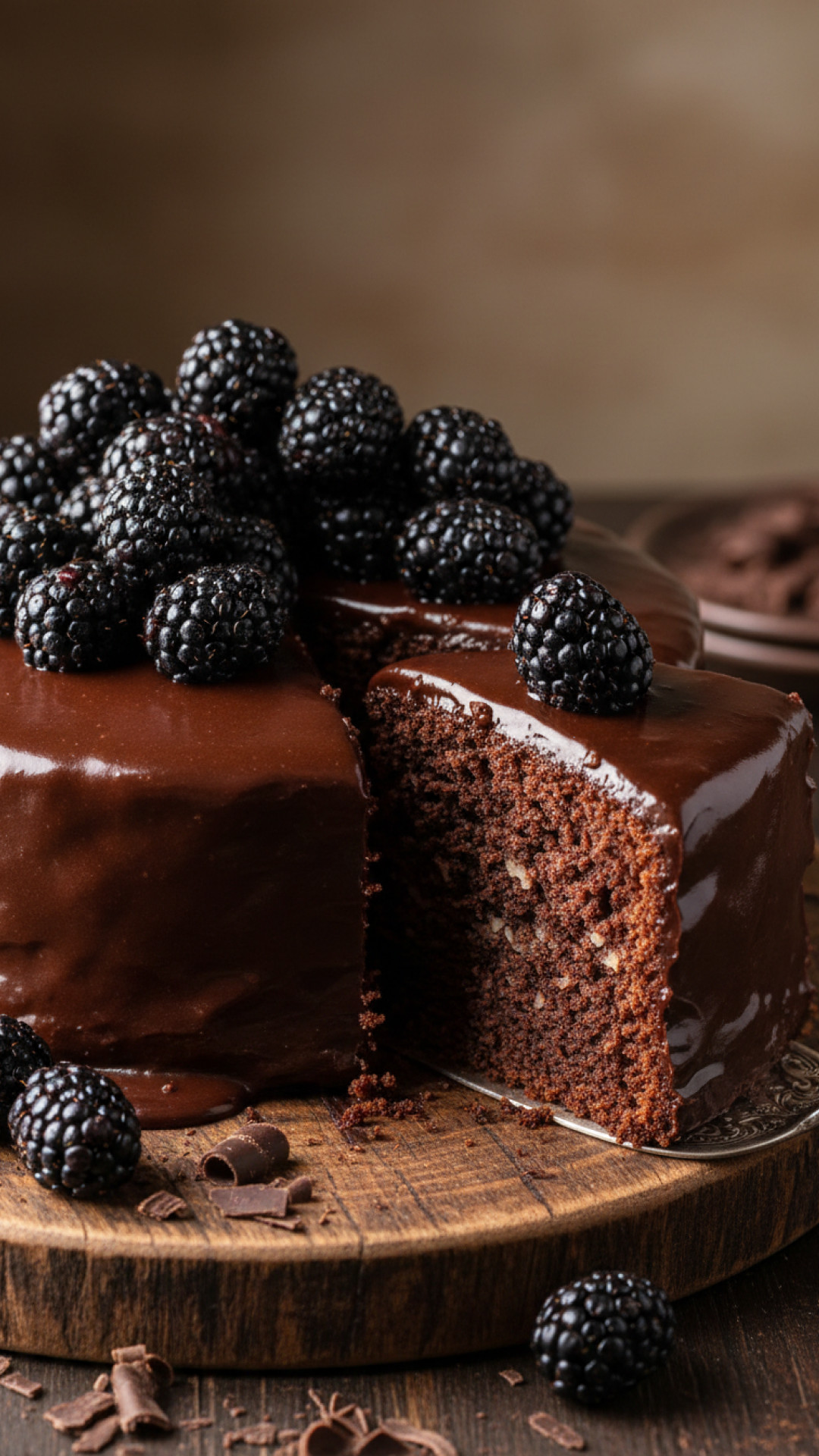 Saftiger Schokoladenkuchen mit Glänzender Ganache Preparation
