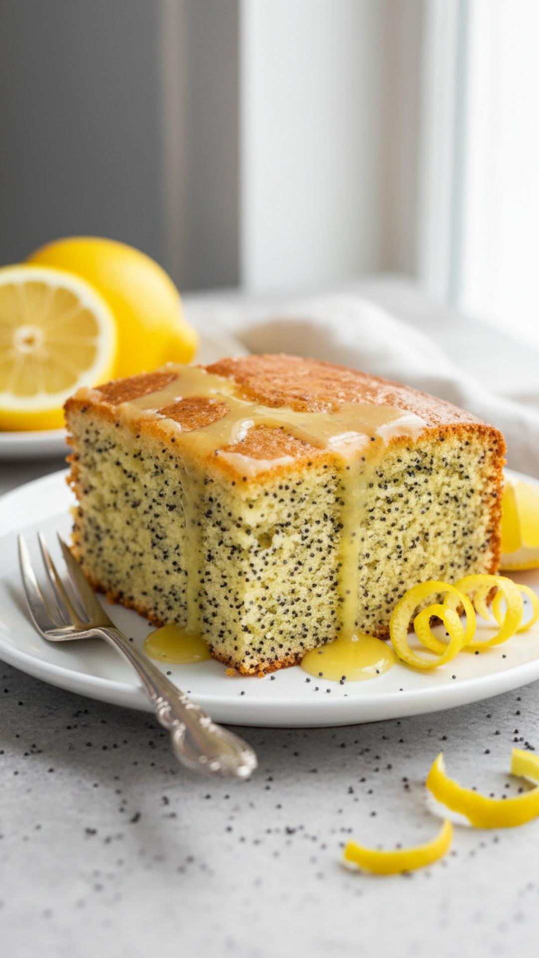 Saftiger Zitronen Mohnkuchen vom Blech Preparation