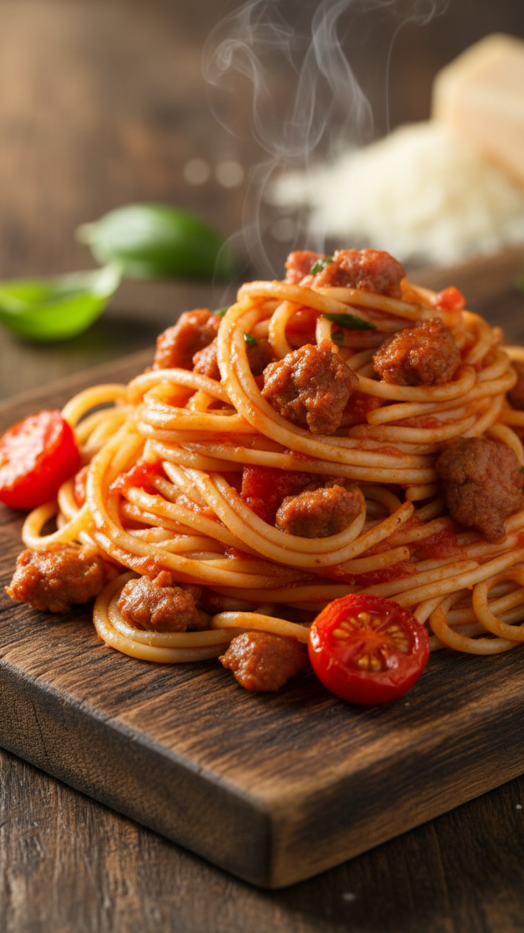 Salsiccia-Pasta mit Fenchel und Weißwein-Sahne-Sauce Preparation