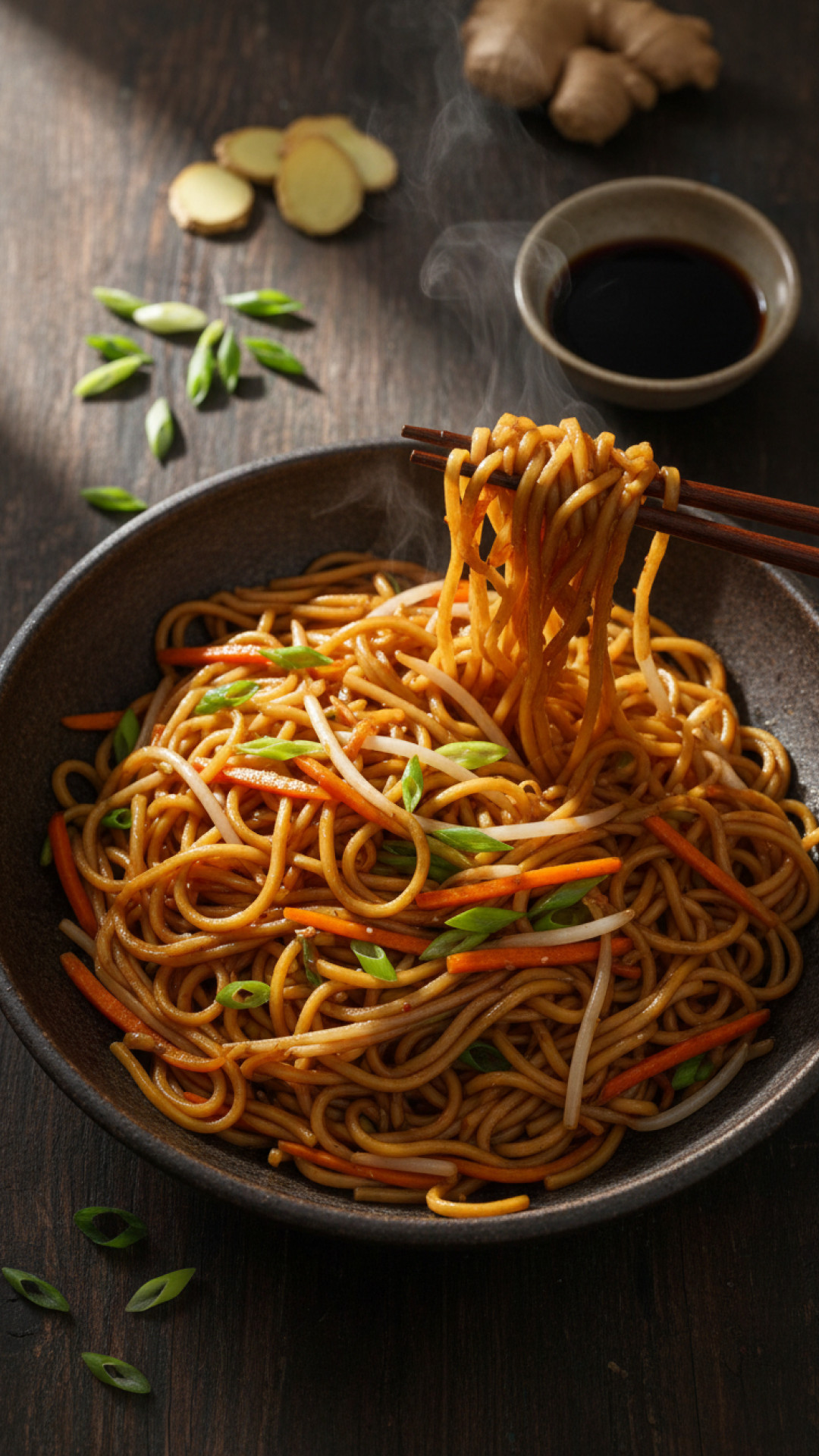 Schnelle Asia Gemüse Bratnudeln Preparation