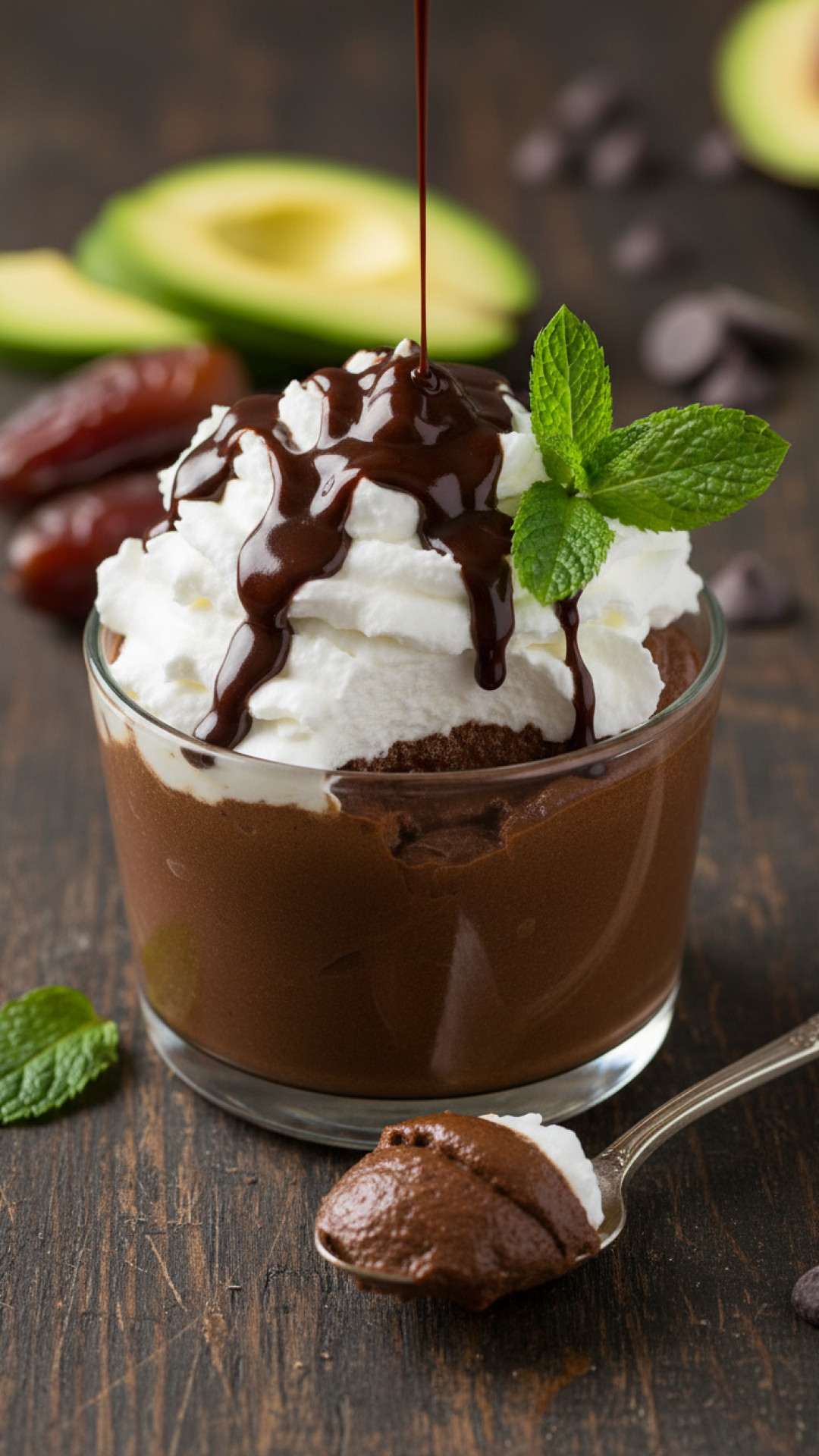 Schnelle Vegane Schokoladen Mousse mit Avocado Preparation