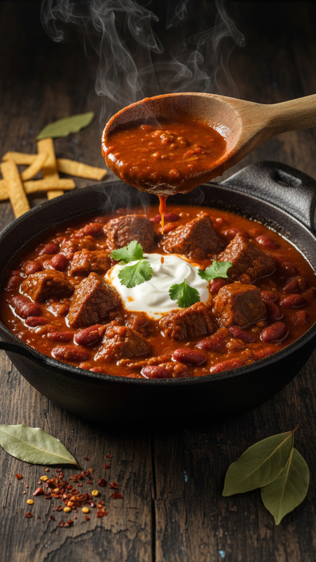 Schneller Rindfleisch Chili con Carne Preparation