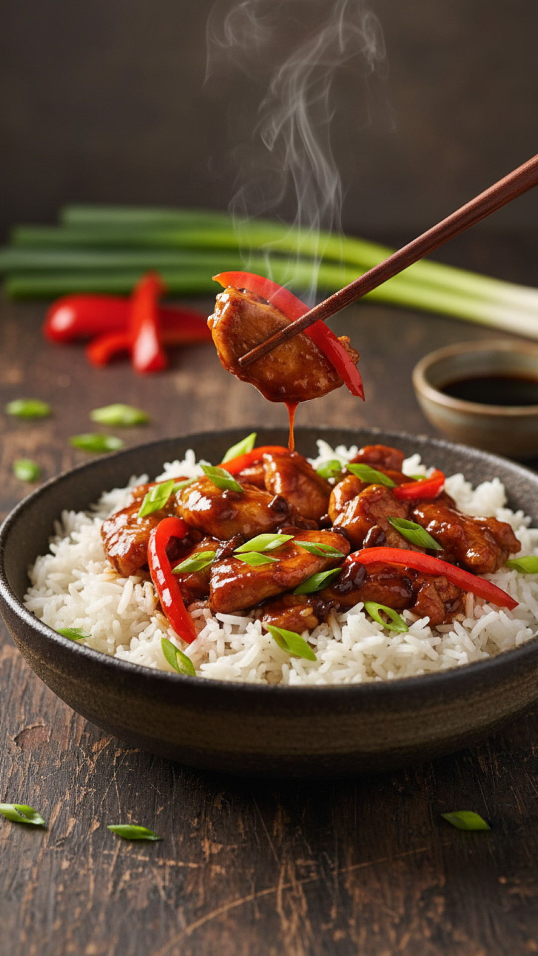 Schnelles Asiatisches Hähnchen Pfannengericht mit Schwarzer Bohnensauce Preparation