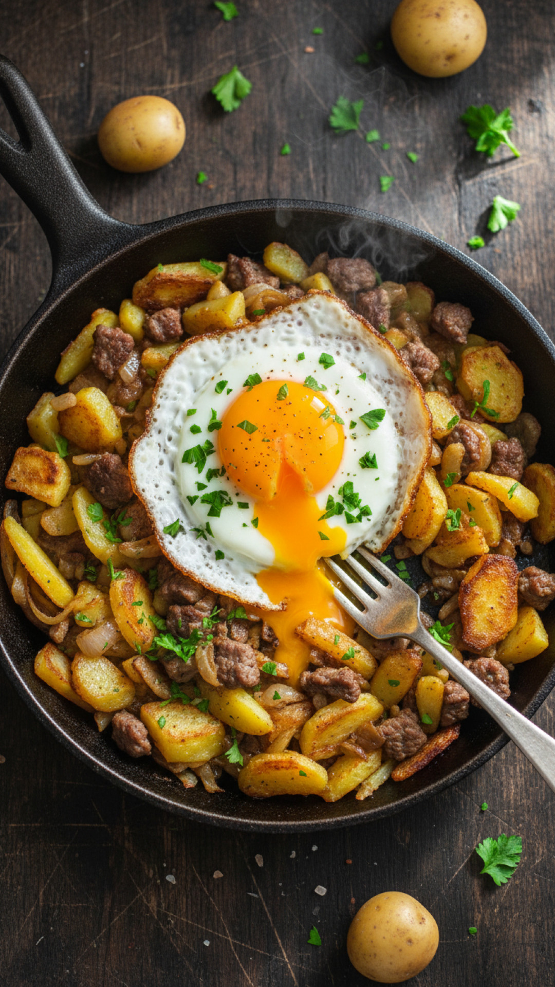 Schwedische Pytt i Panna Preparation