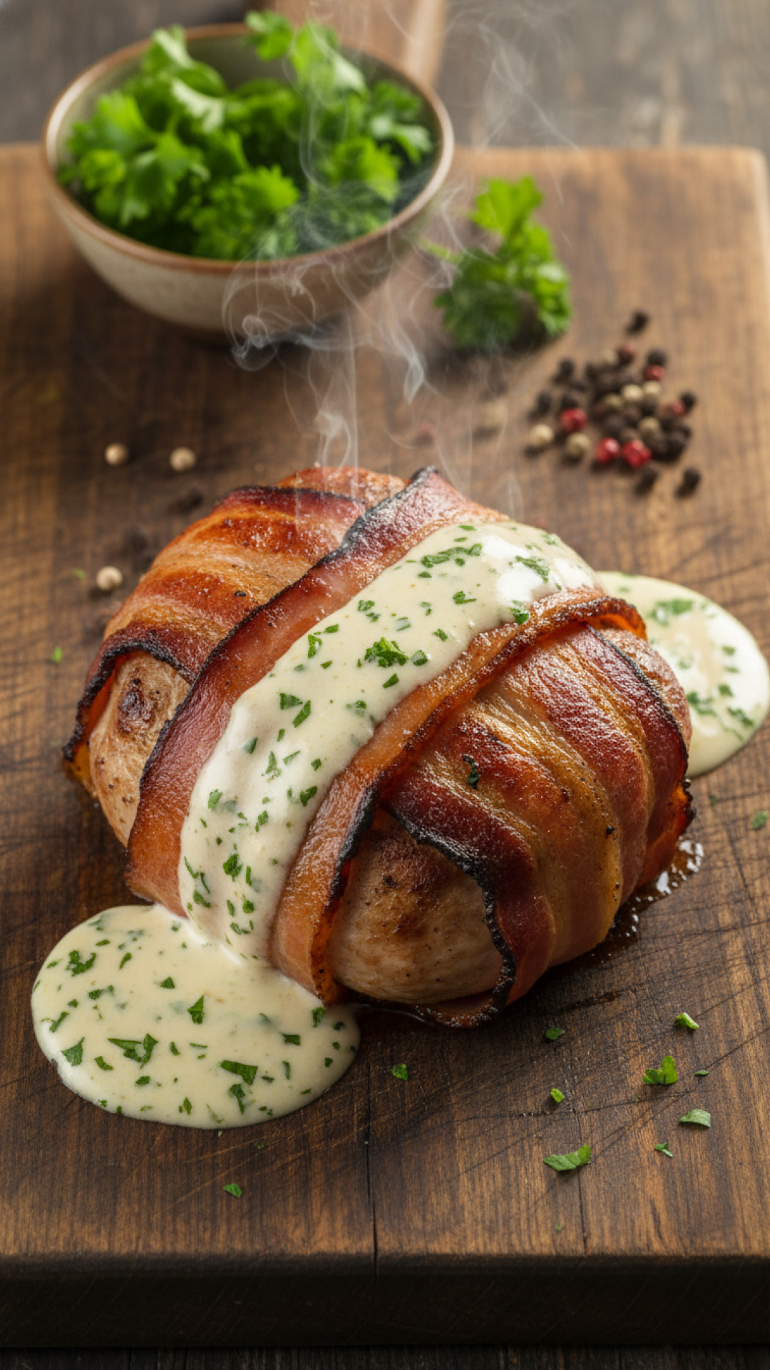 Schweinefilet in Rahmsauce Preparation