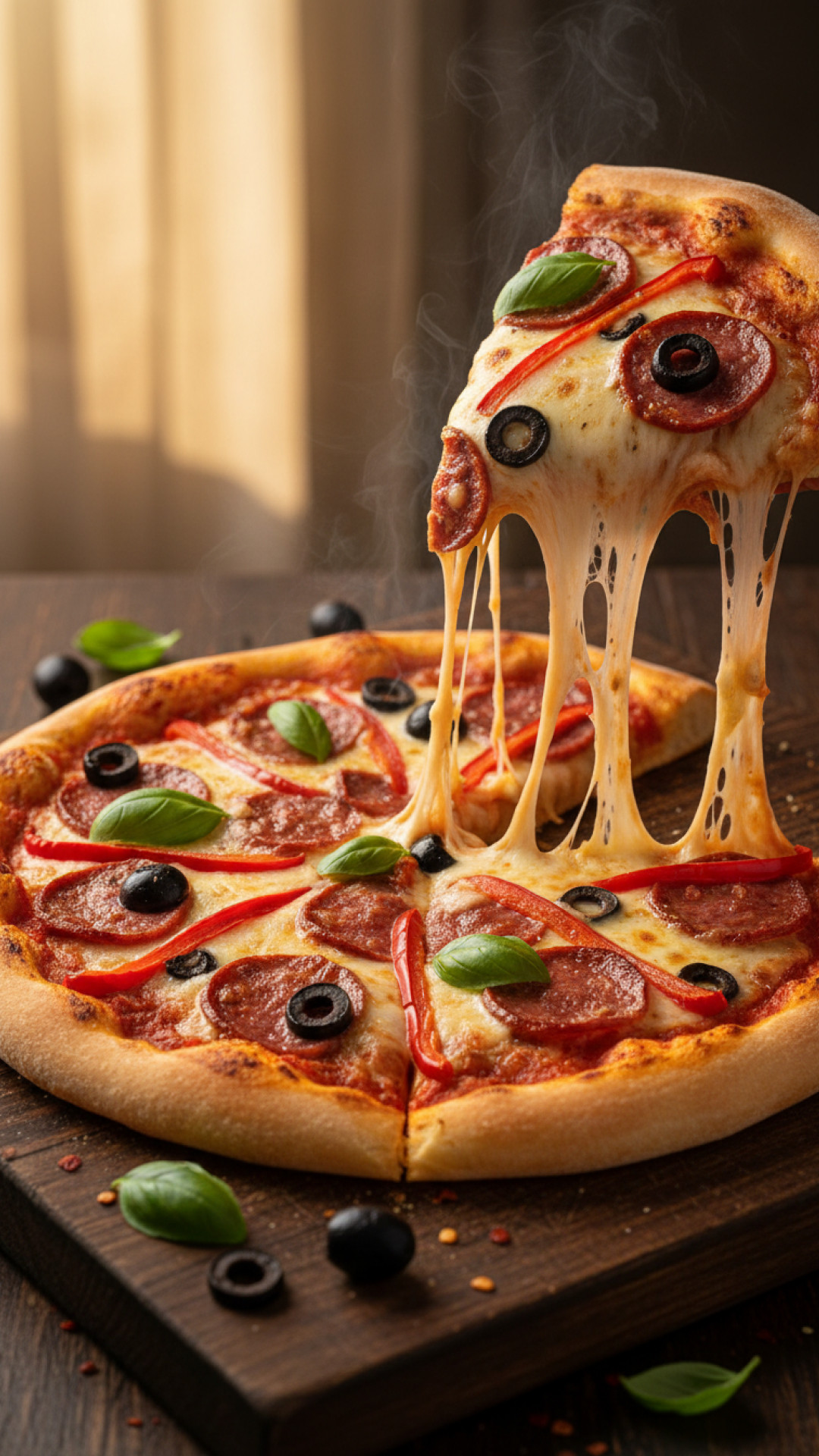 Selbstgemachte Sucuk Pizza vom Blech Preparation