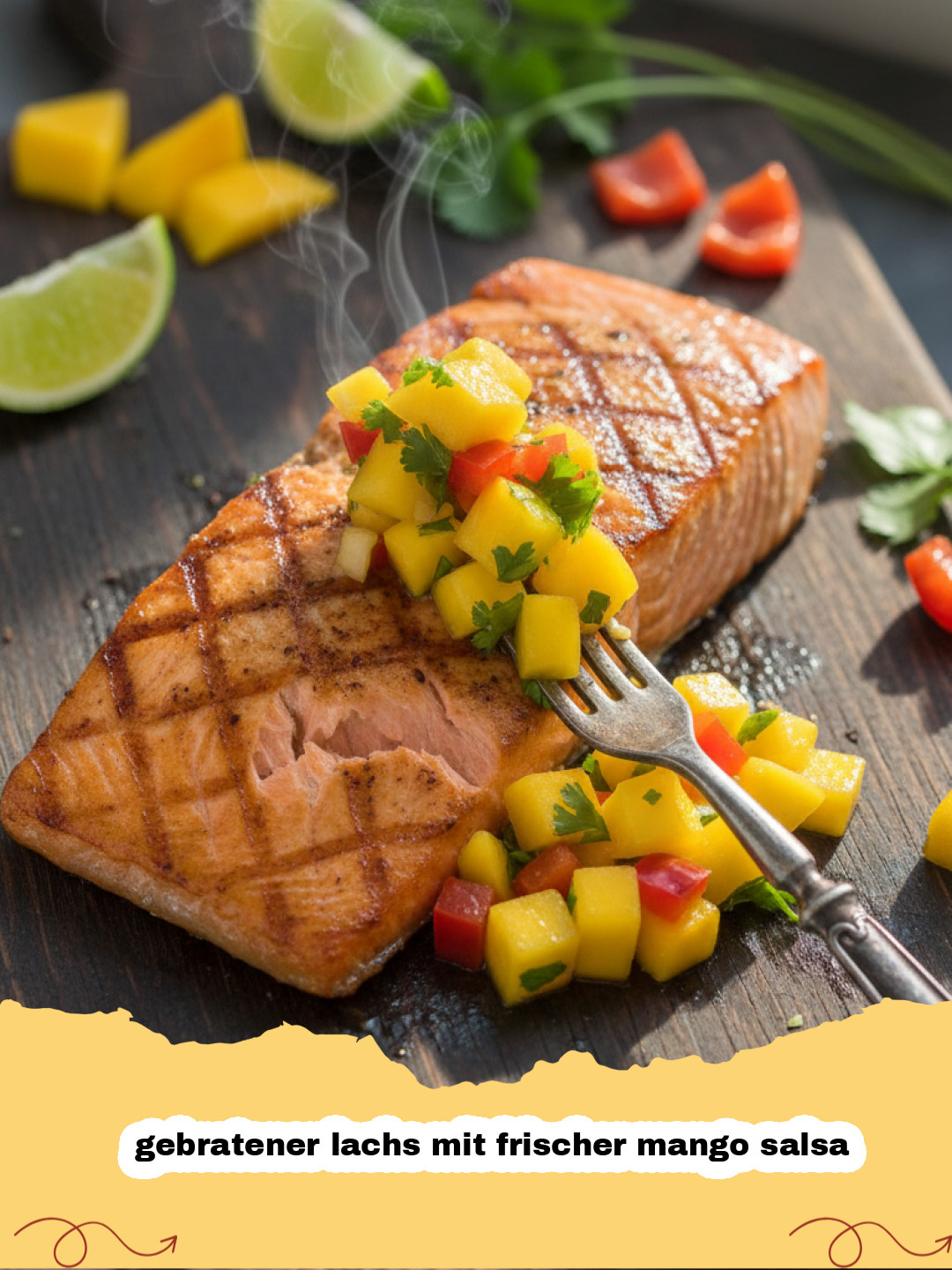 Gebratener Lachs mit Frischer Mango Salsa: Ein Sommerlicher Gaumenschmaus!
