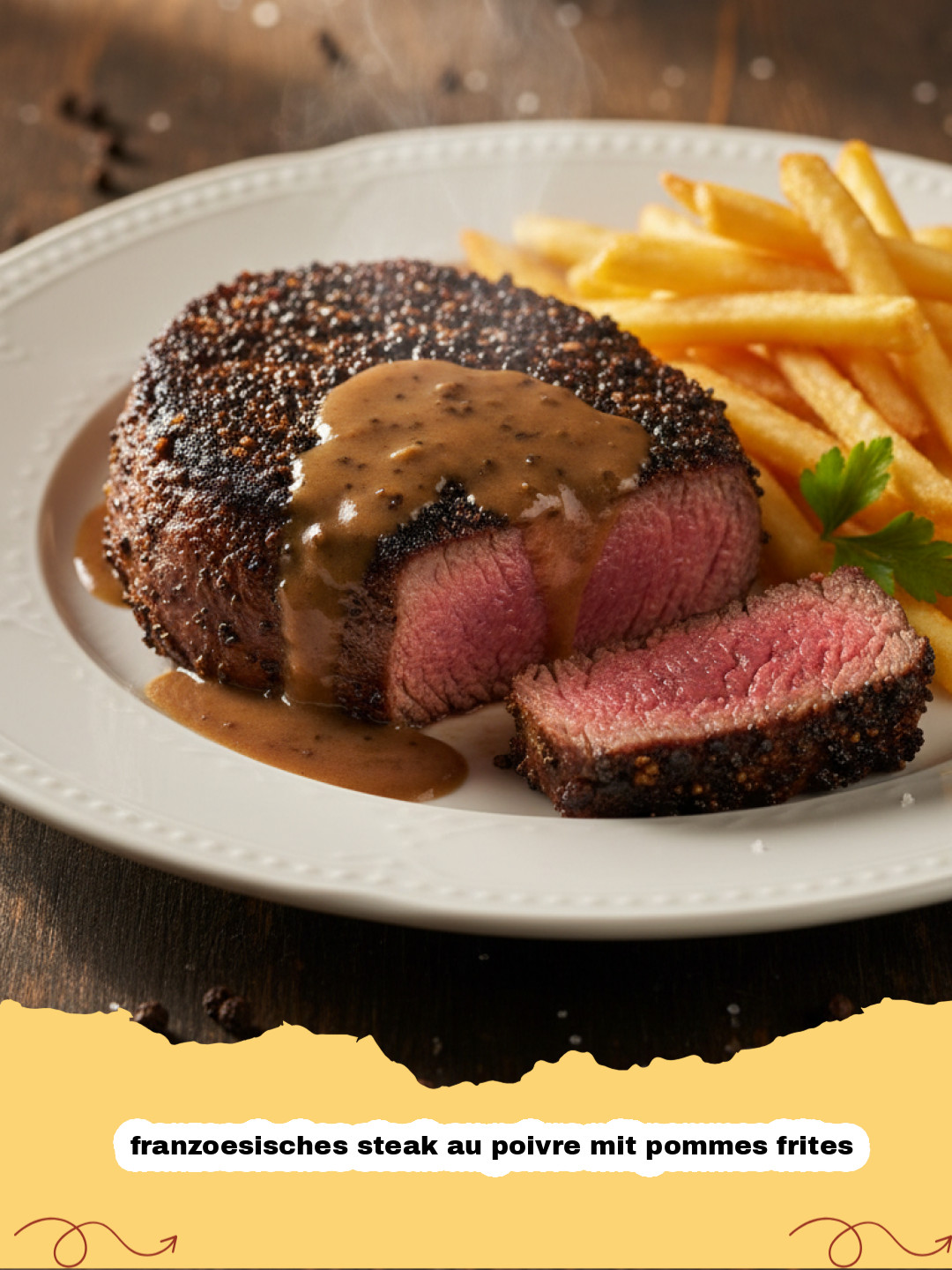Das ultimative Rezept: Franzoesisches Steak au Poivre mit Pommes Frites wie im Pariser Bistro