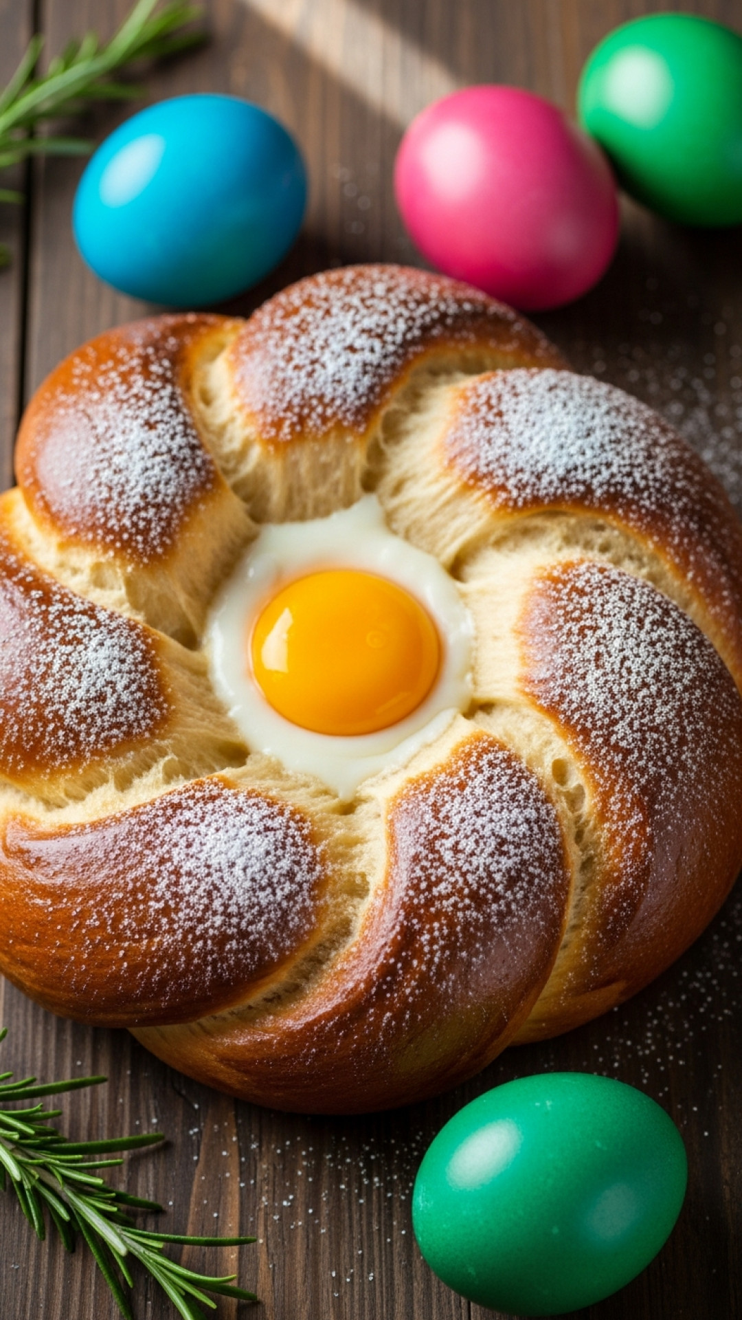 Traditioneller Osterzopf mit Zitronenglasur Preparation