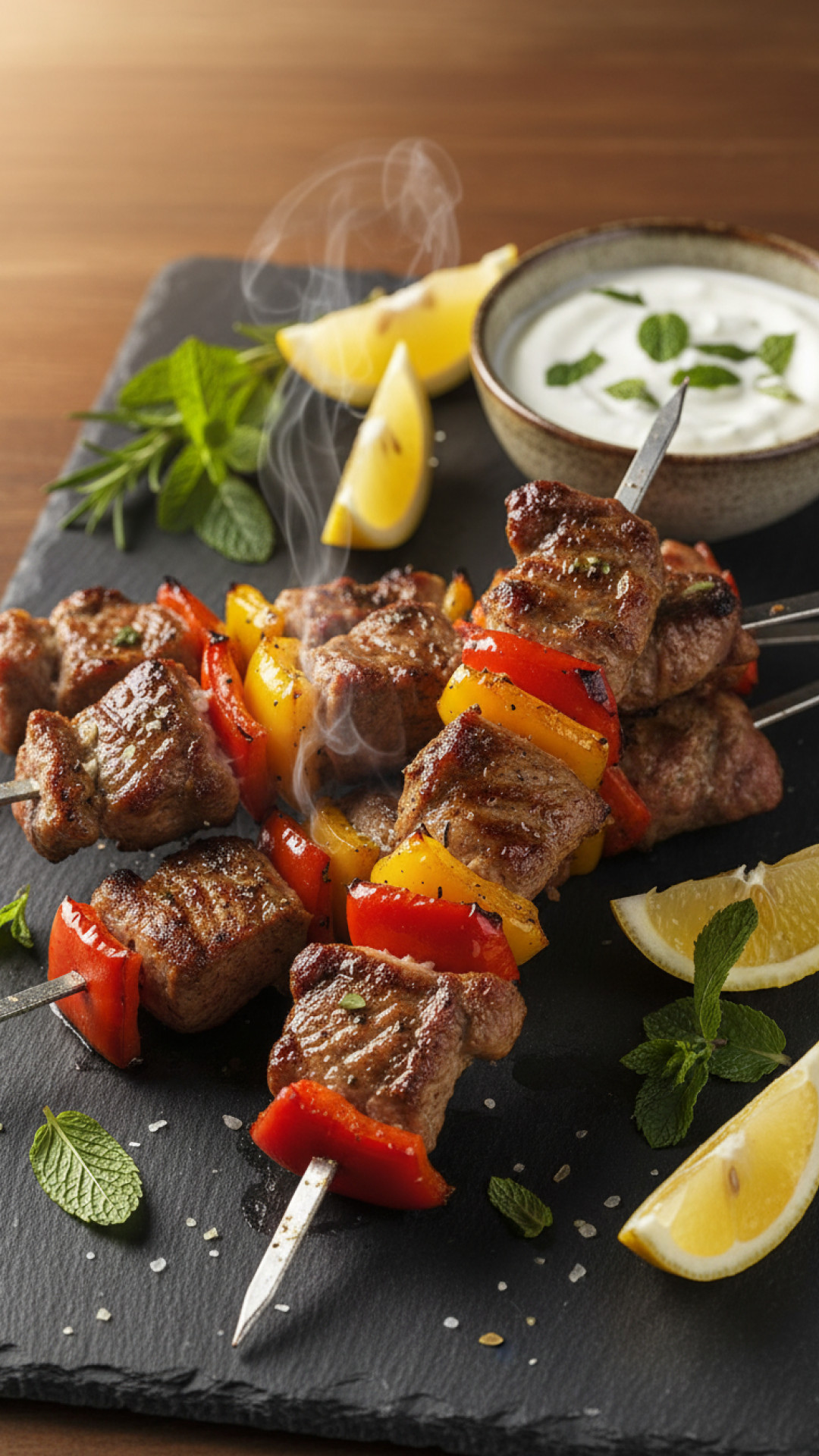Türkische Lammspieße (Şiş Kebap) mit Joghurtsauce Preparation