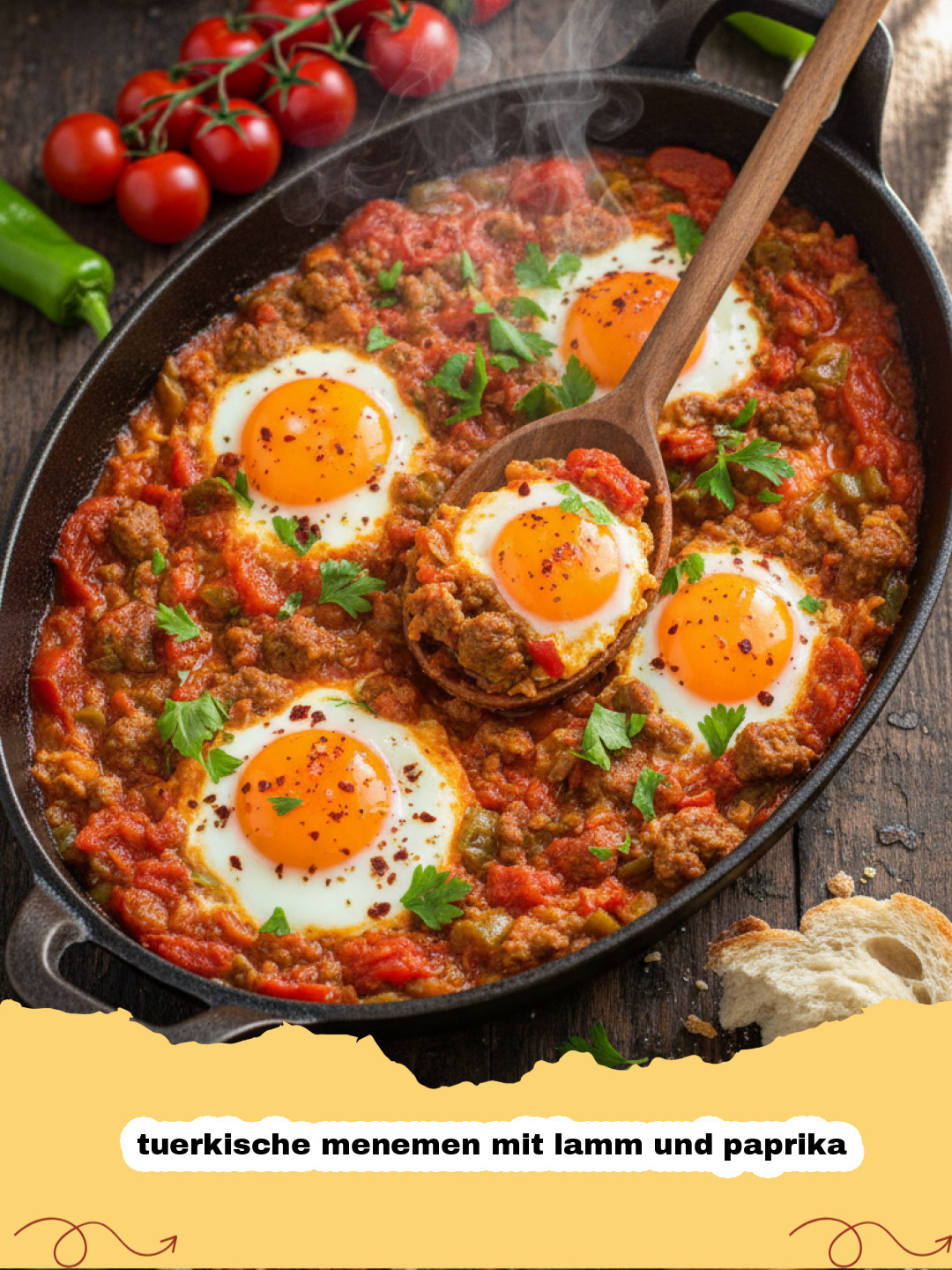Das Beste Türkische Menemen mit Lamm und Paprika: Ein Rezept für Seele und Gaumen