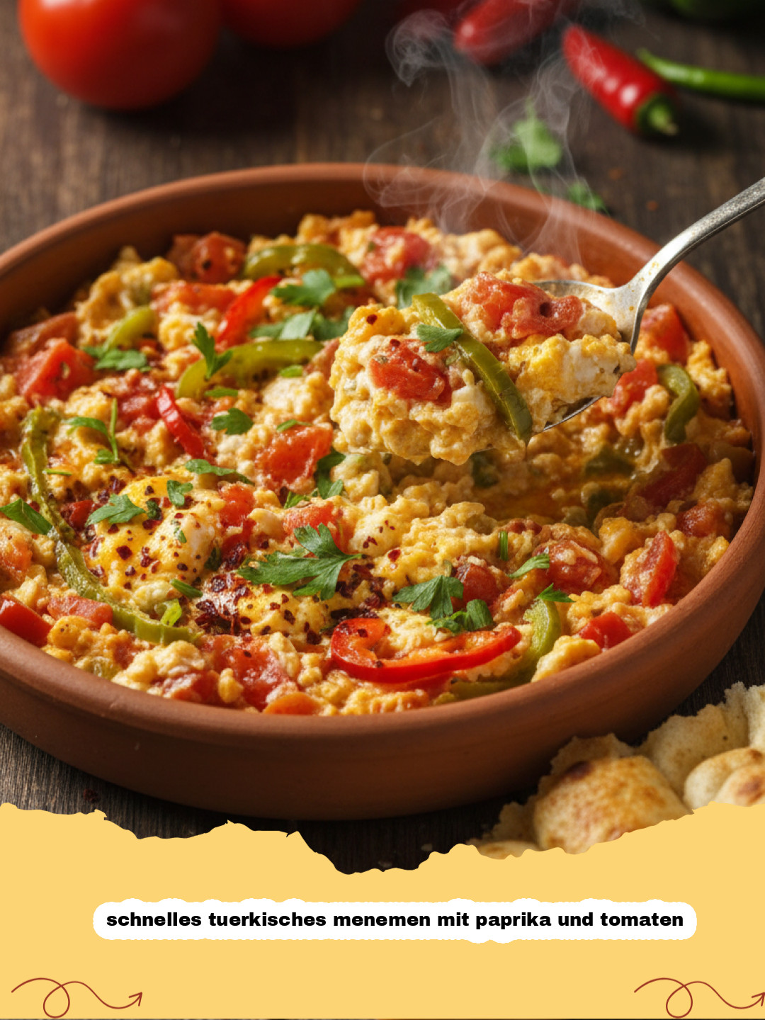 Schnelles Türkisches Menemen: Dein Rezept für ein sonniges Frühstück mit Paprika und Tomaten