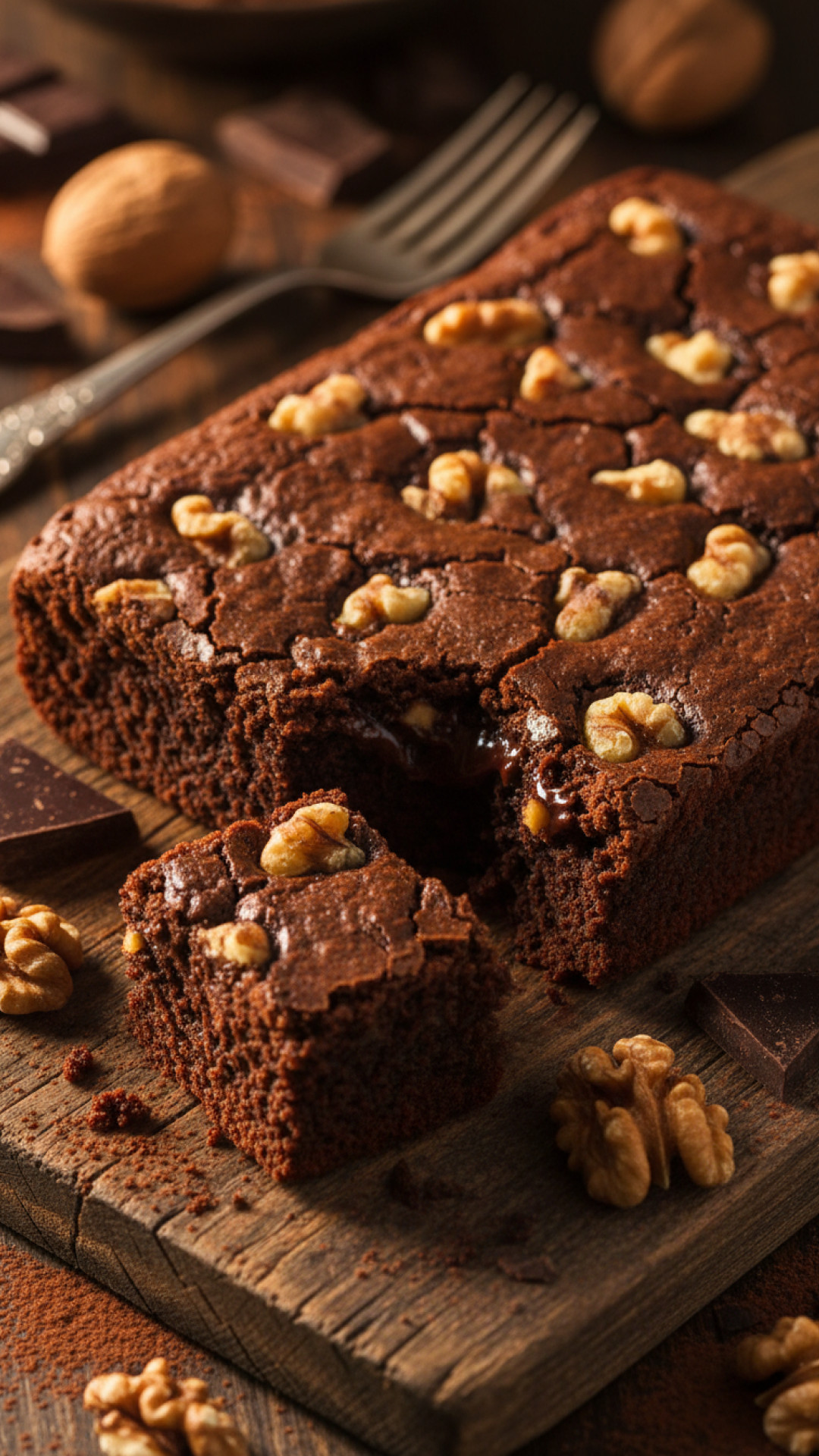 Ultimativ Saftige Schokoladen Brownies mit Nüssen Preparation