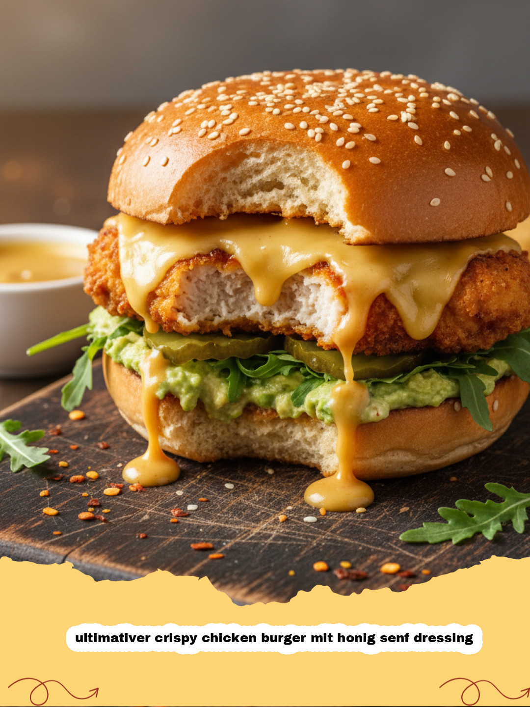 Der ultimativ Crispy Chicken Burger mit Honig-Senf-Dressing: Dein neues Lieblingsrezept!