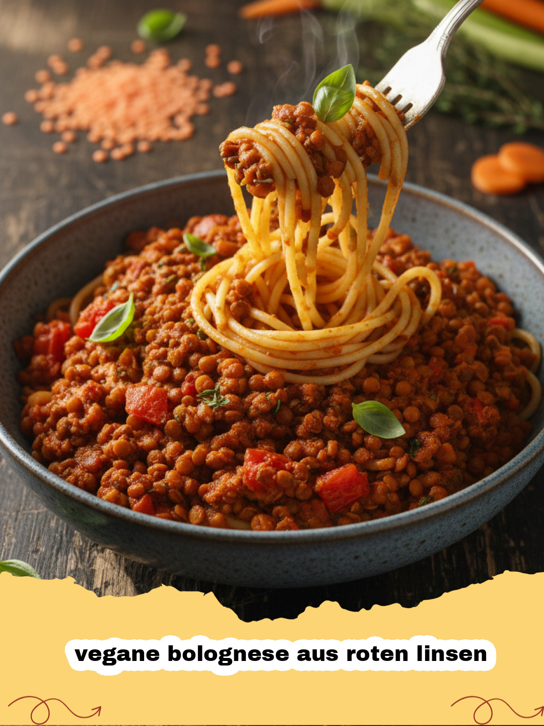 Die Herzhafte und Gesunde Vegane Bolognese aus Roten Linsen: Ein Familienschmaus!