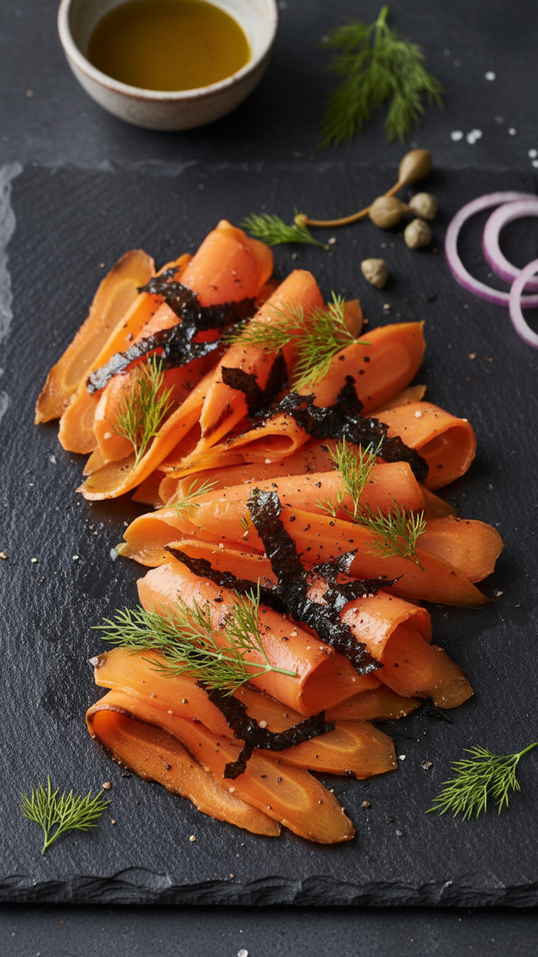 Veganer Karotten Lachs aus dem Ofen Preparation