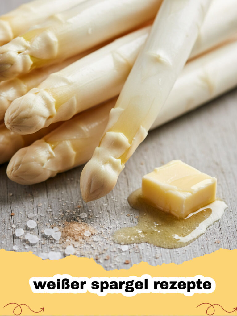 weißer spargel rezepte - Klassisch angerichteter weißer Spargel mit gelber Sauce Hollandaise und Kartoffeln auf einem weißen Teller.