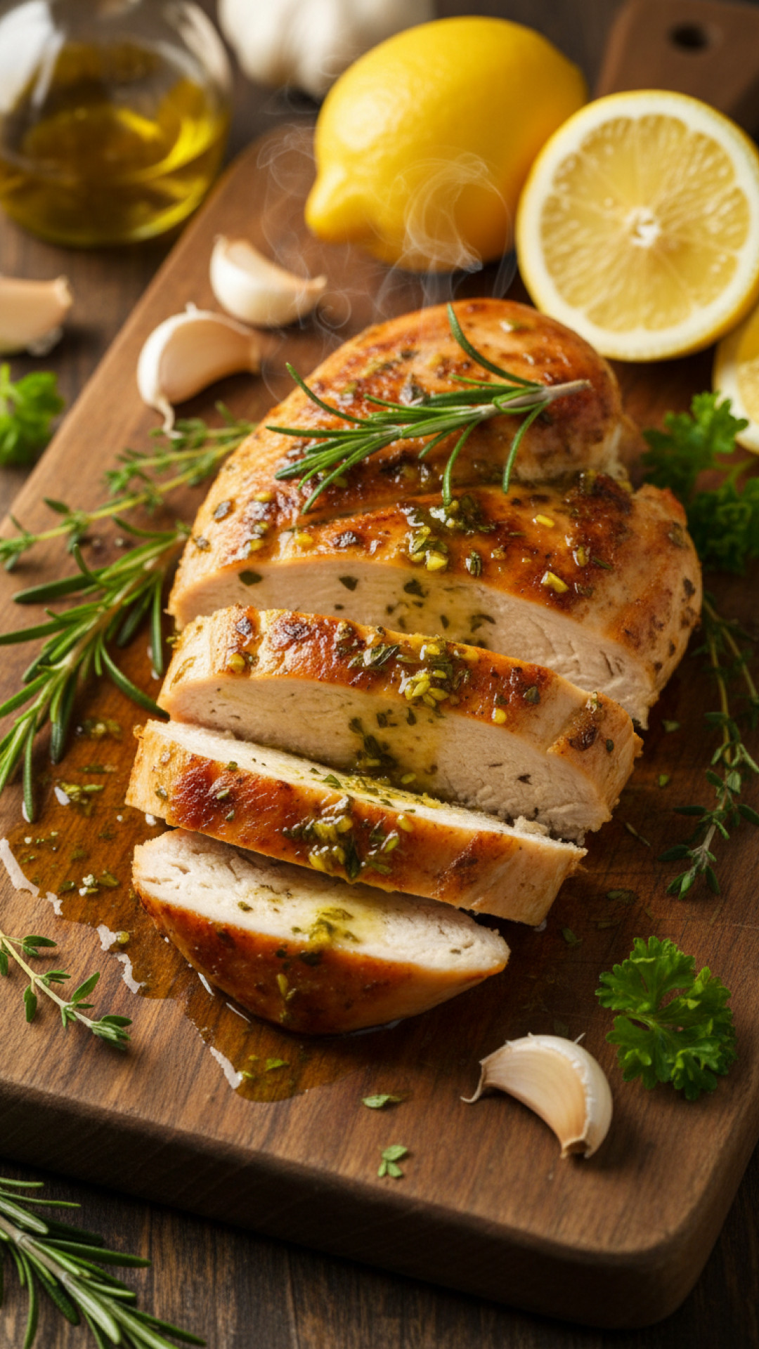 Zarte Hähnchenbrust in Zitronen-Kräuter-Marinade Preparation