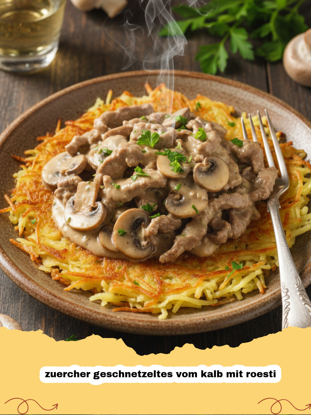 Zürcher Geschnetzeltes vom Kalb mit Rösti – Ein Schweizer Klassiker
