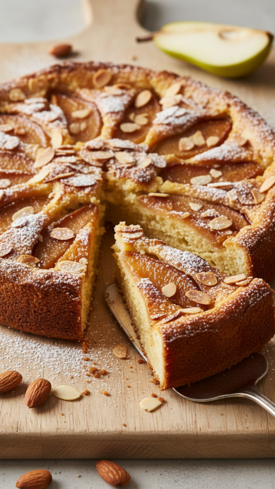 Birne Frangipane Französischer Mandelkuchen mit Birnen Preparation