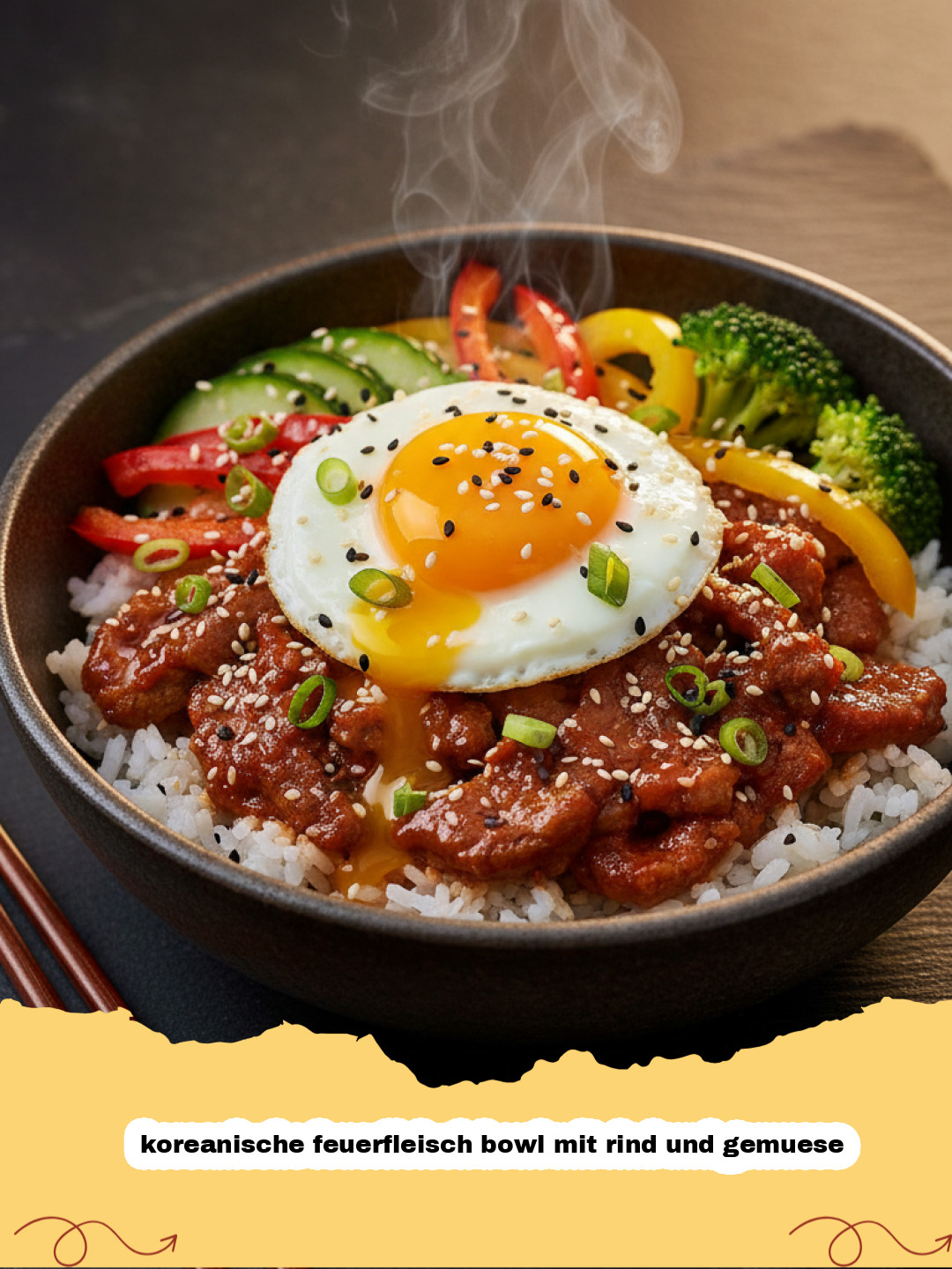 Die Ultimative Koreanische Feuerfleisch Bowl mit Rind und Gemüse: Ein Stück Korea für Zuhause!