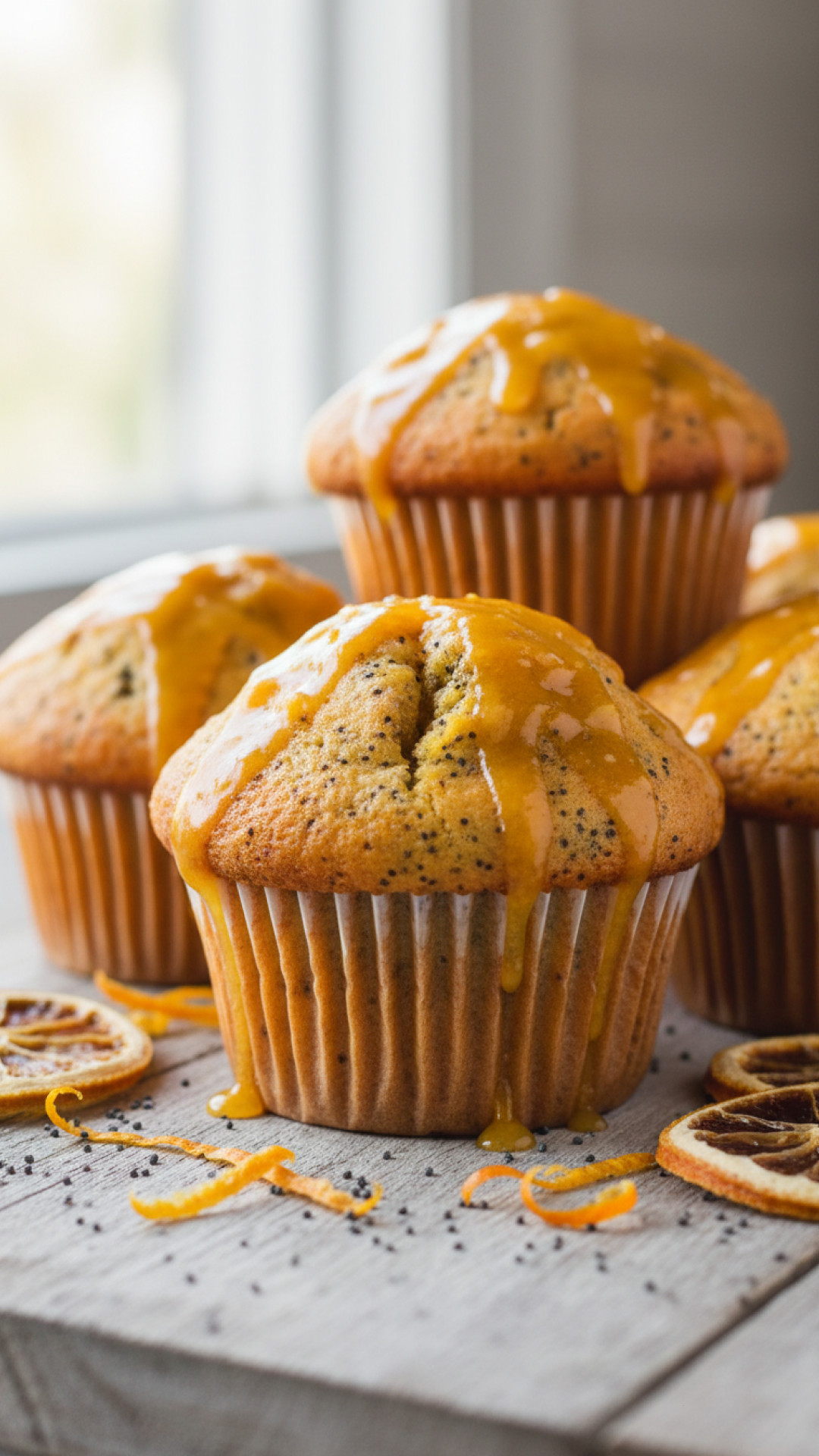 Orangen-Mohn-Muffins mit Orangenglasur Preparation