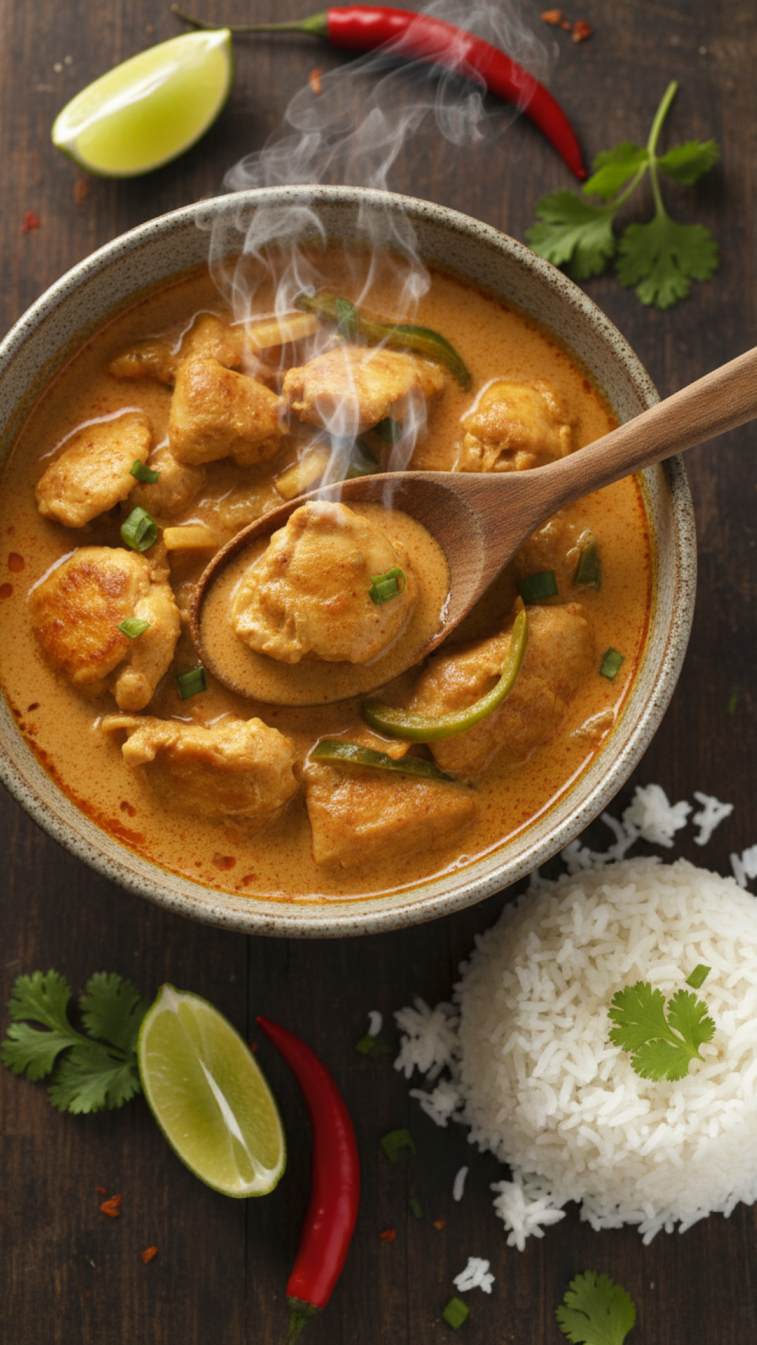 Schnelles Hähnchen-Curry 'Drei Farben' Preparation