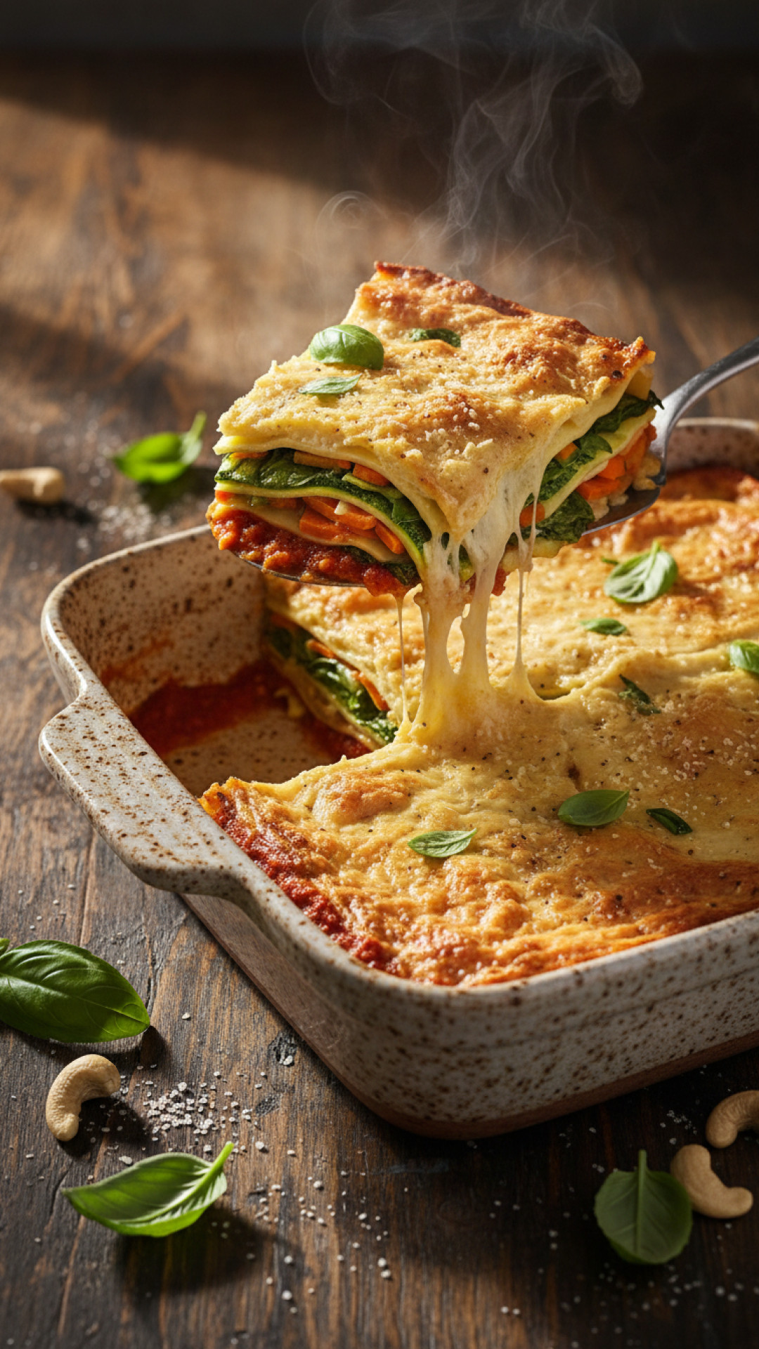 Vegane Gemüselasagne mit Cashew-Béchamel Preparation