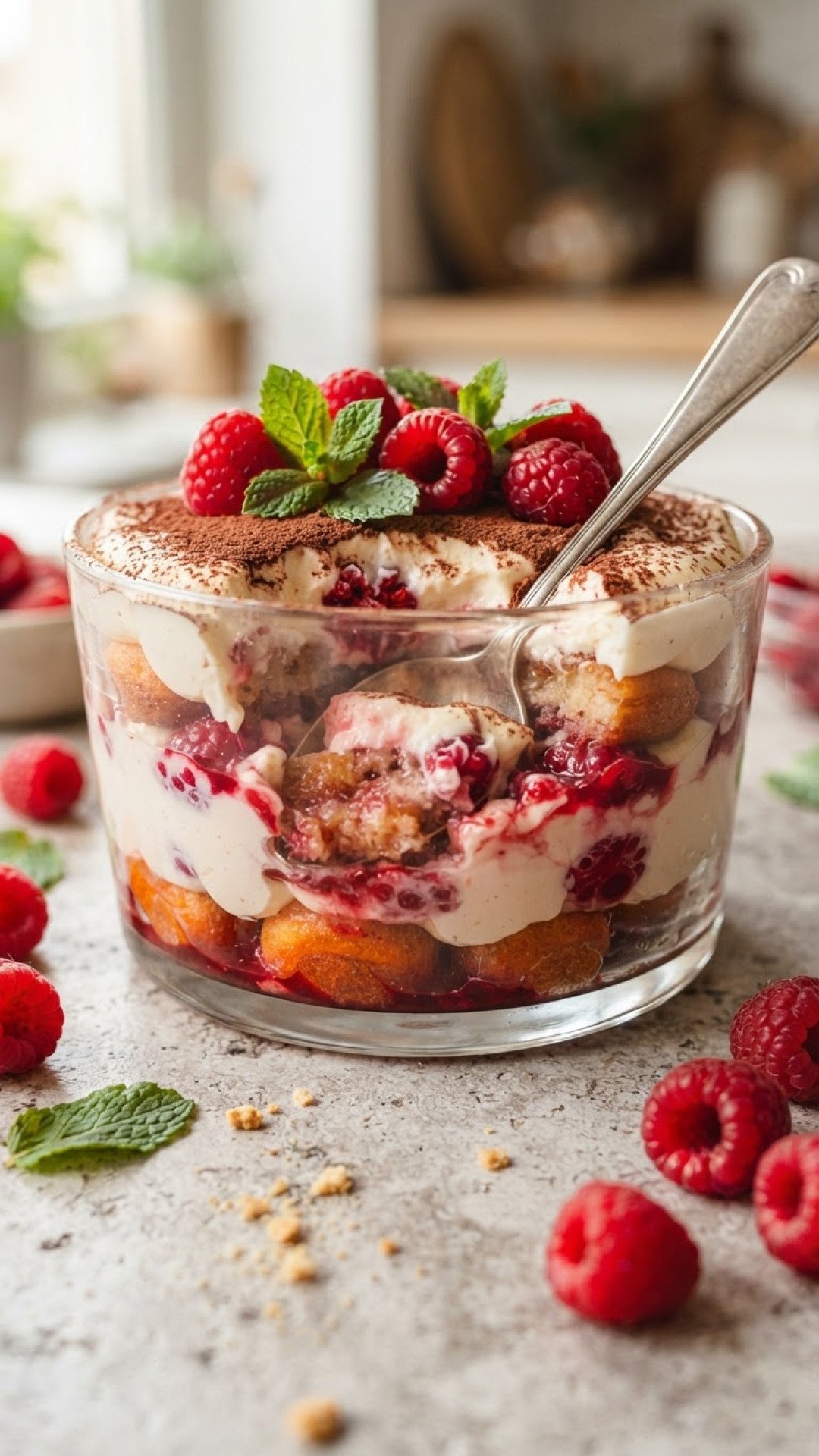 Beeren Tiramisu ohne Alkohol Preparation