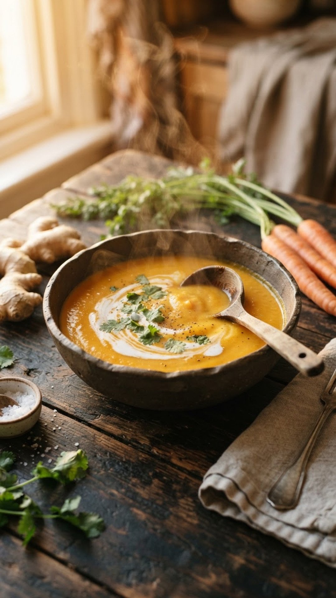 Cremige Karotten-Ingwer-Suppe Preparation