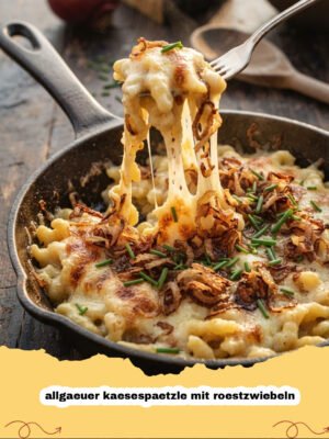 Herzhafte Allgäuer Käsespätzle mit knusprigen Röstzwiebeln: Ein Stück Heimat auf dem Teller