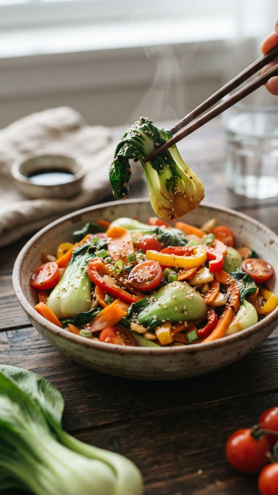 Blitzschnelle Pak Choi Pfanne mit zartem Hähnchen und Ingwer Preparation