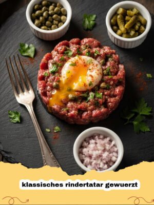 Das ultimative Rezept für klassisches Rindertatar: Ein Meisterwerk des Geschmacks, das Sie begeistern wird!