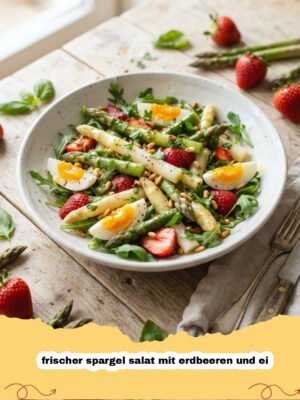 Ein Frühlingsgedicht auf dem Teller: Mein unvergesslicher frischer Spargelsalat mit Erdbeeren und Ei