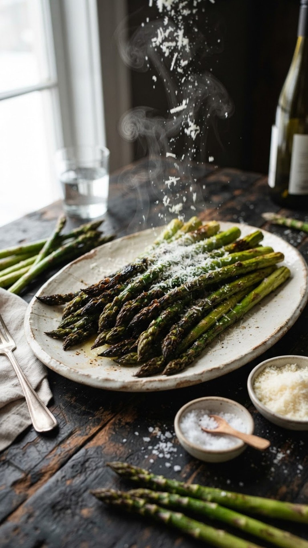 Grüner Spargel im Airfryer Preparation