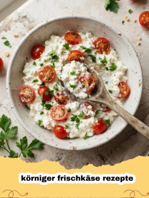 Mein ultimatives Blitz-Rezept: Körniger Frischkäse Bowl mit frischen Kräutern und knackigem Gemüse
