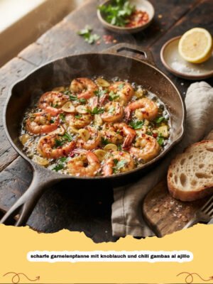 Scharfe Garnelenpfanne mit Knoblauch und Chili: Gambas al Ajillo wie in Spanien!