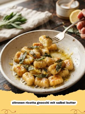 Zitronen Ricotta Gnocchi mit Salbeibutter: Ein Hauch von Italien auf Ihrem Teller